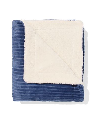 Plaid, 130 x 150 cm, Sherpa, Blau - 7325151 - HEMA