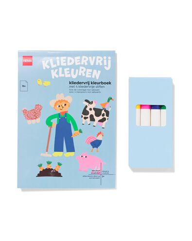 livre de coloriage avec marqueurs non salissants 15x21cm - 15900468 - HEMA