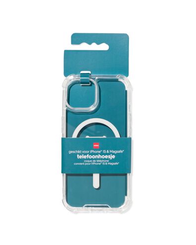 coque souple avec MagSafe pour iPhone 15 transparent - 39680025 - HEMA