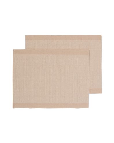 2er-Pack Tischsets, mit Jute, 35 x 45 cm, beige mit Streifen - 5330280 - HEMA