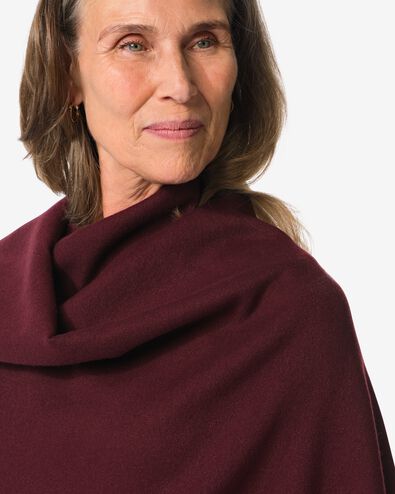 damesponcho donkerrood  - 16451054 - HEMA