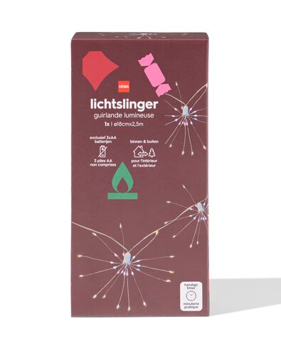 guirlande lumineuse ⌀ 18 x 2,5 m en forme de feu d'artifice pour l'int&eacute;rieur et l'ext&eacute;rieur - 25200131 - HEMA