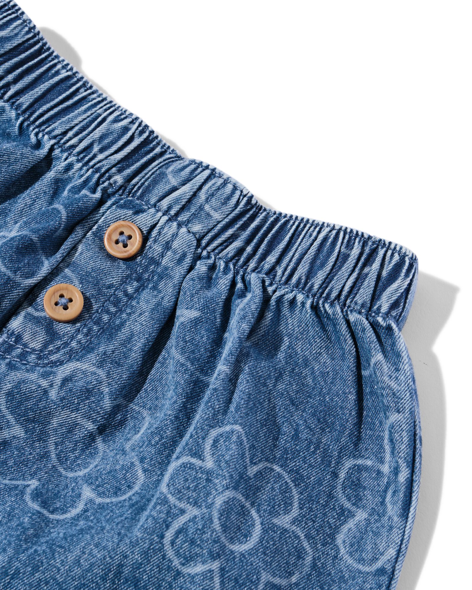 Babyjeans, Blumen jeansfarben - 33078660DENIM - HEMA