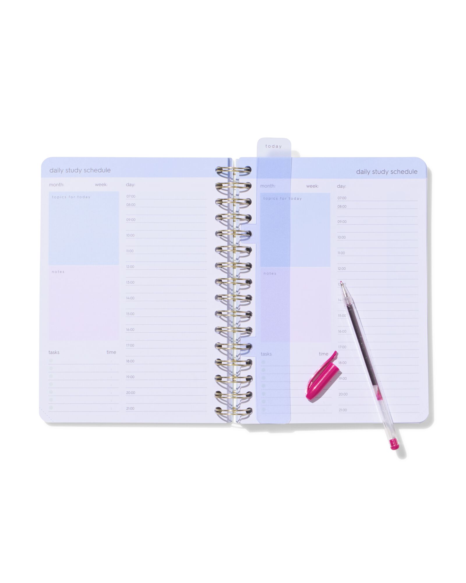 agenda d'&eacute;tudes 21x27 cm bleu clair - 14103710 - HEMA