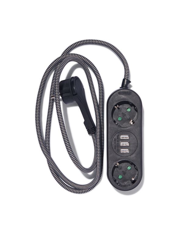 USB-stekkerdoos 2-voudig - 81060003 - HEMA