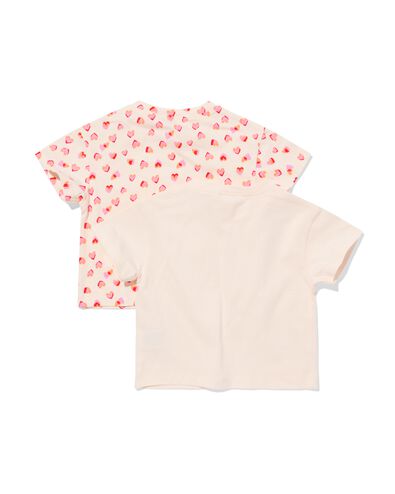 baby T-shirts jersey hartjes - 2 stuks ecru ecru - 33069370ECRU - HEMA
