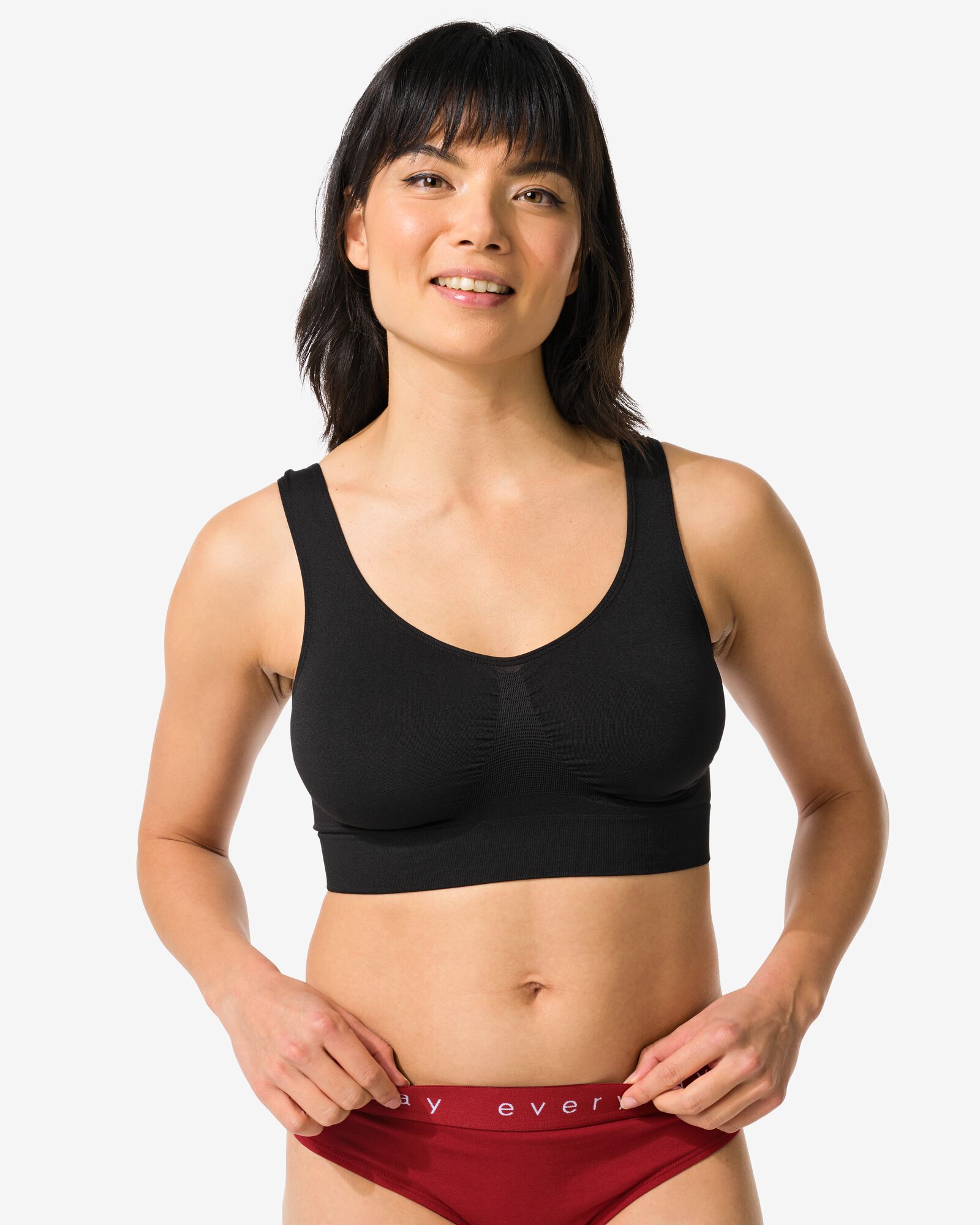 brassi&egrave;re sans coutures femme non pr&eacute;form&eacute;e noir - 1000024179 - HEMA