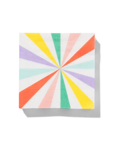 serviettes multicolores 24 x 24 cm lot de 20 - 14250193 - HEMA