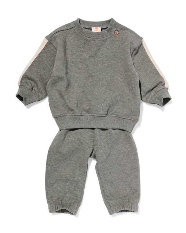 baby kleding sweatset grijs grijs - 33166470GREY - HEMA