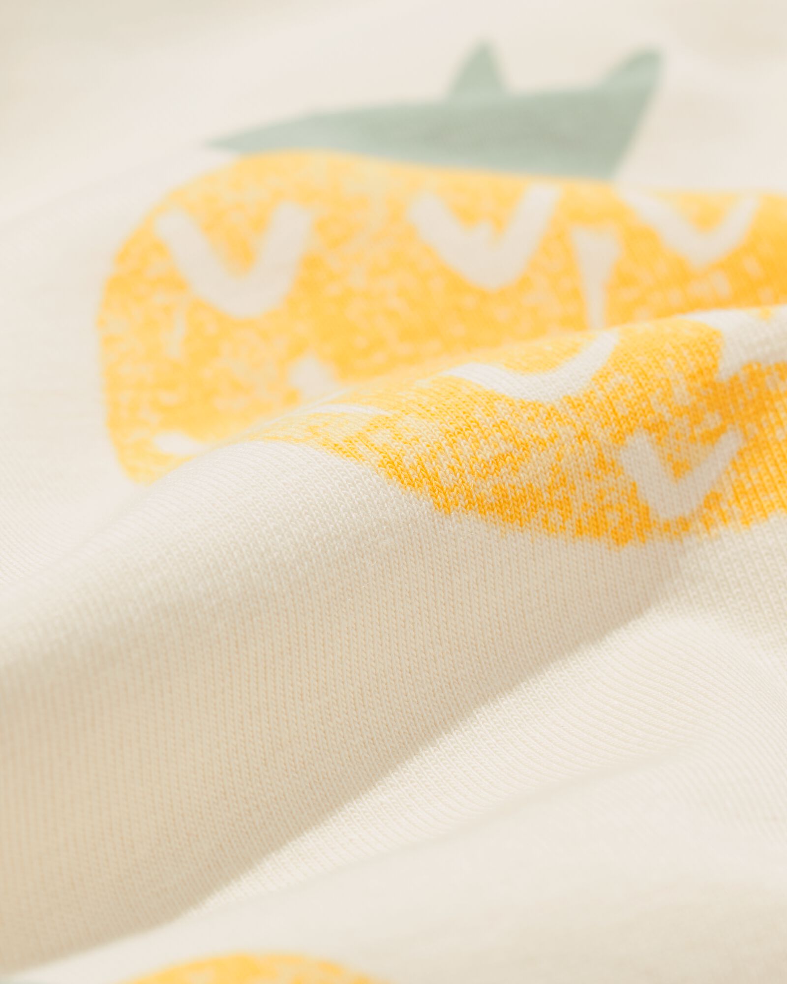 kinderpyjama ananas gebroken wit gebroken wit - 23000960OFFWHITE - HEMA