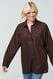 dames blouse poplin India bruin XL - 36250764 - HEMA