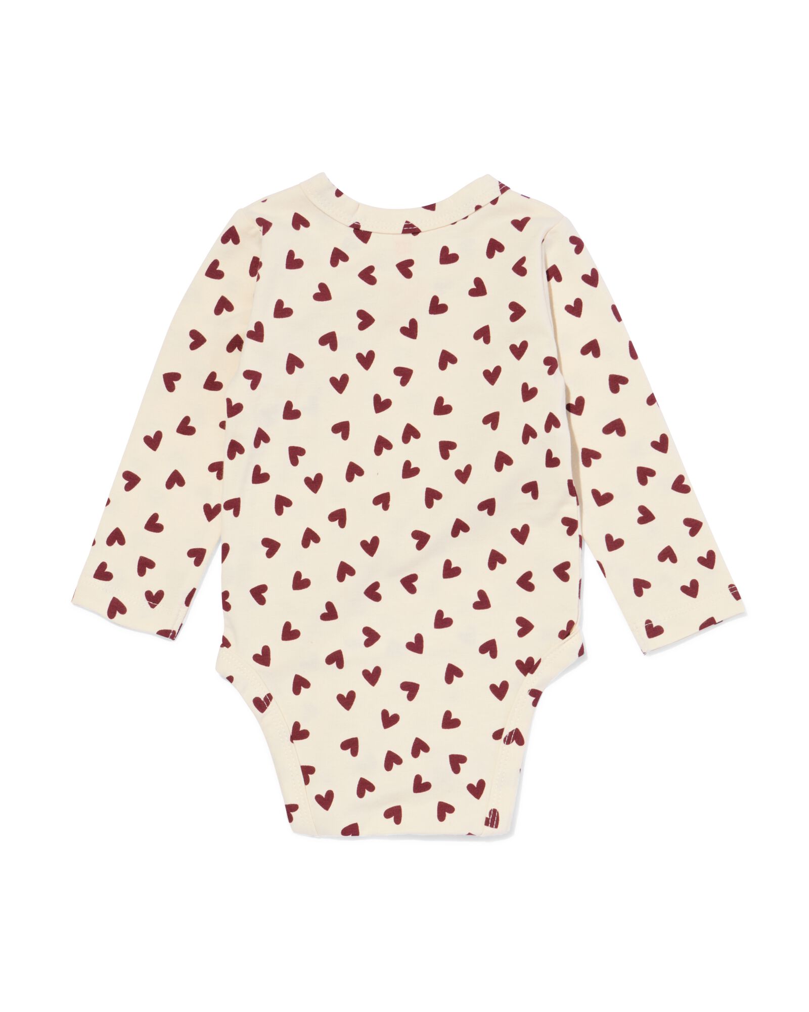 body crois&eacute; &eacute;volutif nouveau-n&eacute; petits c&oelig;urs &eacute;cru &eacute;cru - 33448120ECRU - HEMA