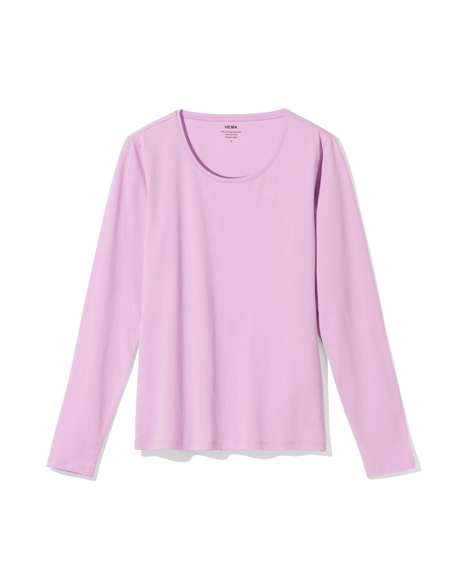 Damen-T-Shirt, figurbetonte Passform, Rundhals rosa rosa - 36302120PINK - HEMA