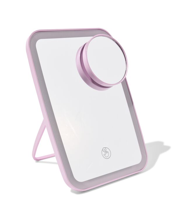 miroir de voyage led 21,9x15,9x2,5cm lilas - 11821066 - HEMA