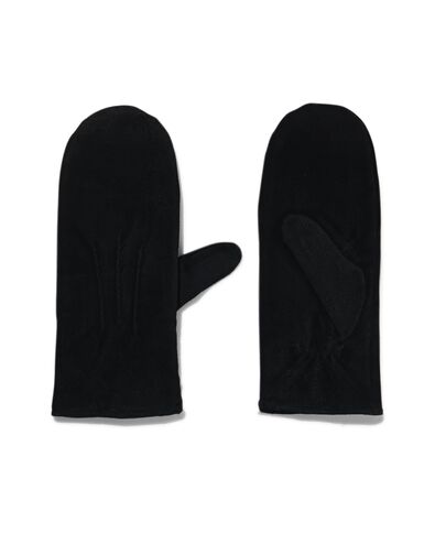 moufles pour femme en daim noir M - 16460337 - HEMA