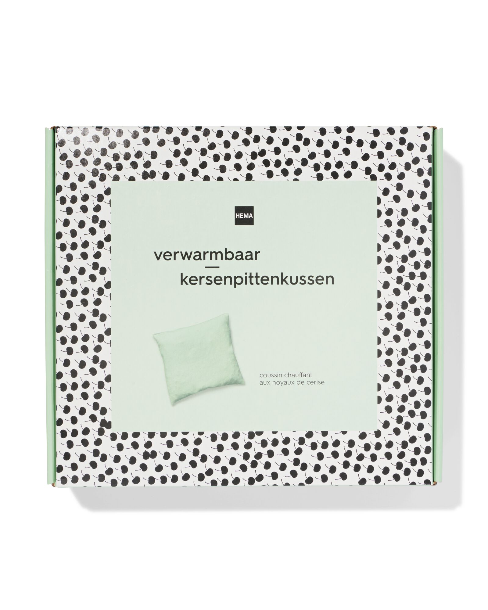 verwarmbaar kersenpittenkussen 25x25cm groen - 11900125 - HEMA