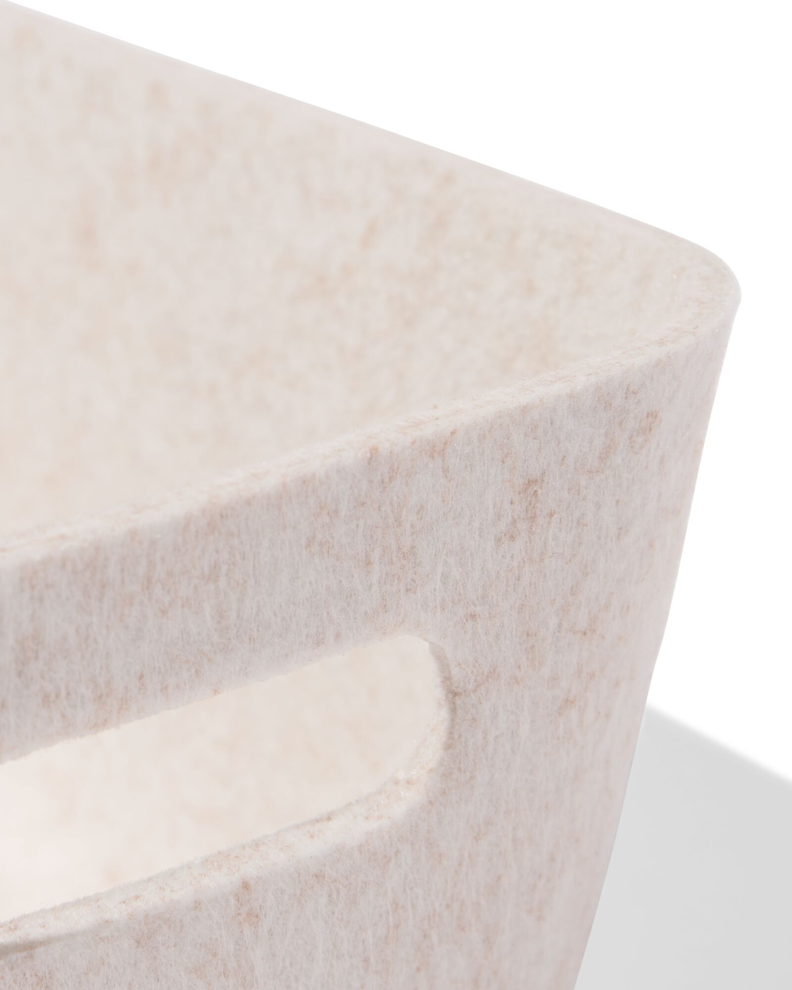 panier en feutre 20x12 cm beige - 39800053 - HEMA