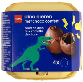 oeufs dinosaure avec confettis en chocolat - 10200046 - HEMA