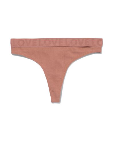Damenstring, Baumwolle hellbraun - 21960738LIGHTBROWN - HEMA