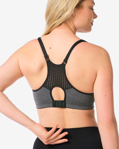 soutien-gorge de sport pr&eacute;form&eacute; support moyen gris chin&eacute; - 1000018832 - HEMA