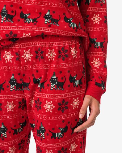 Takkie en Siepie damespyjama wafel  rood - 23400700RED - HEMA