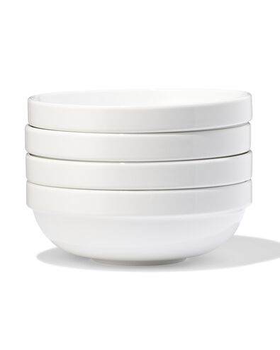 schaaltje ⌀15x5.2cm porselein wit - 4 stuks - 9650333 - HEMA