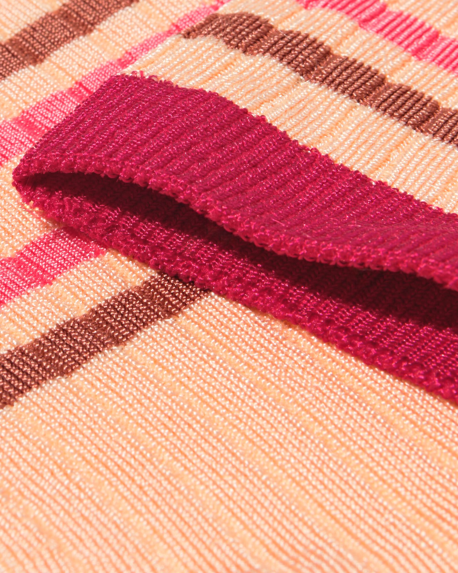 Damensocken, gerippt, gestreift pfirsich pfirsich - 4280935PEACH - HEMA