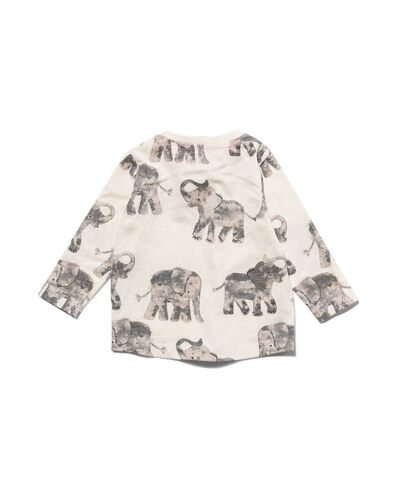 Baby-Shirt, Elefanten ecru - 1000029748 - HEMA