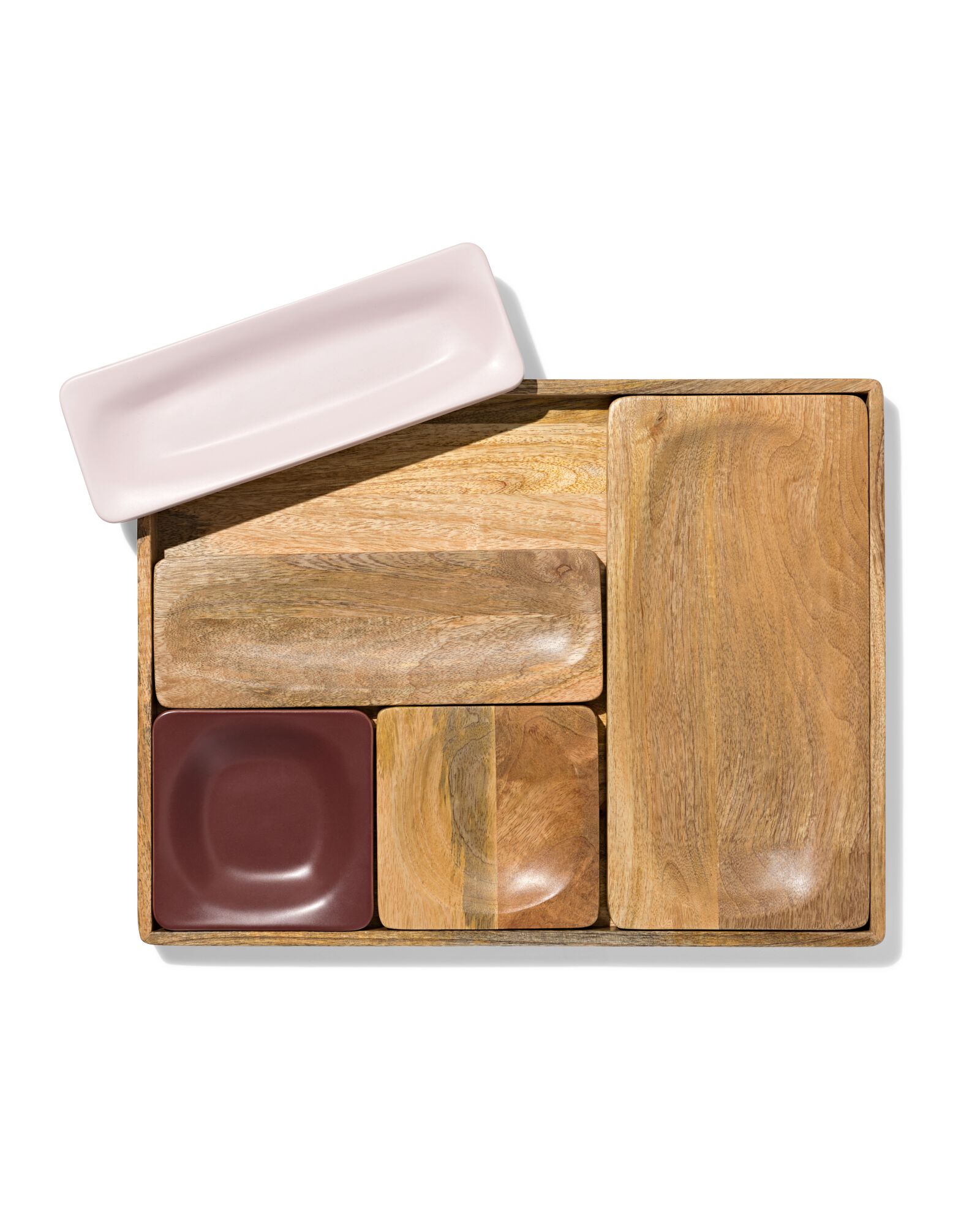 Doppelseitiges Servierbrett 28,5 &times; 10 cm Mangoholz - 9650396 - HEMA