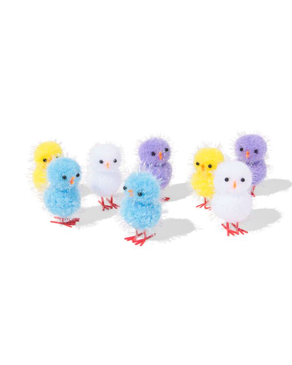 d&eacute;coration de P&acirc;ques poussins paillet&eacute;s - 8 pi&egrave;ces - 25800193 - HEMA