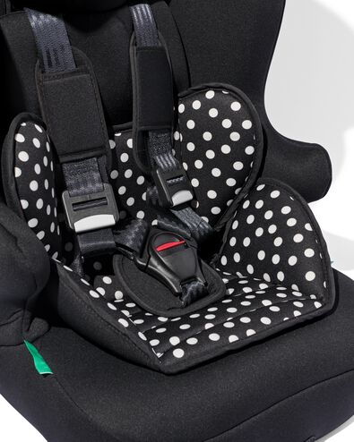 siège auto évolutif 76-150cm ISOFIX noir à pois blancs - 41770039 - HEMA