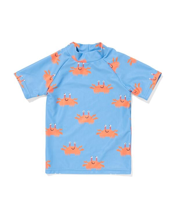 t-shirt de natation bébé crabe bleu clair bleu clair - 33289965LIGHTBLUE - HEMA