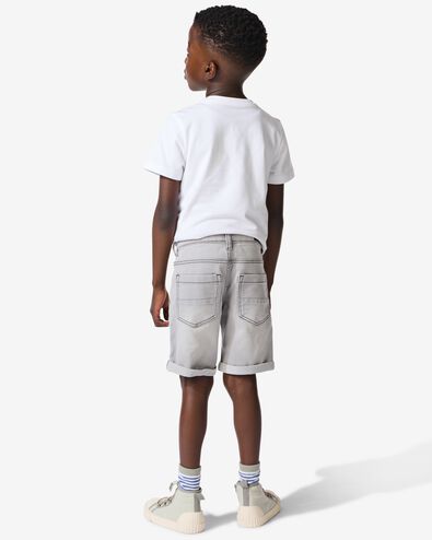 kindershort jogdenim grijs grijs - 1000023202 - HEMA