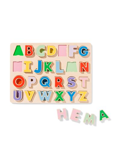 puzzle à encastrer lettres bois 22x29.4 - 15180069 - HEMA