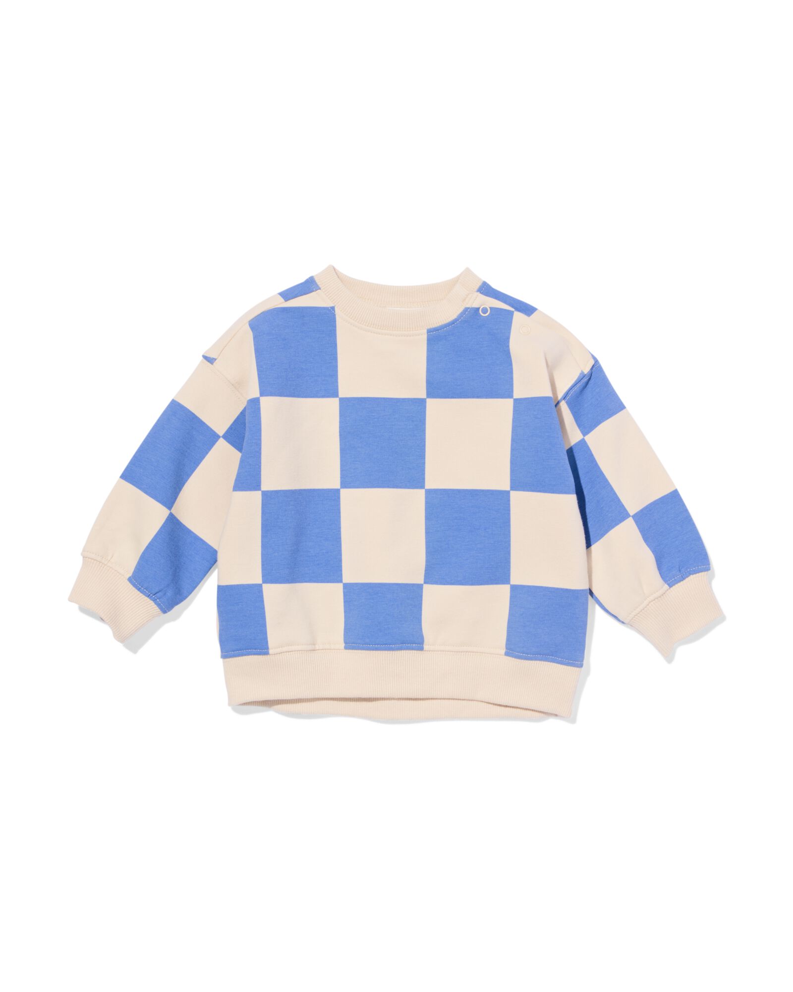 babytrui jersey ruiten ecru ecru - 33180870ECRU - HEMA