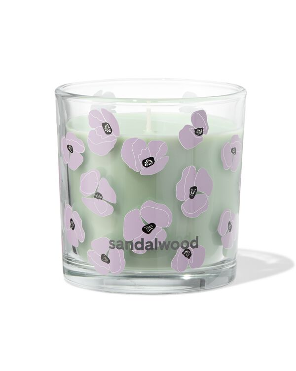 geurkaars in glas ⌀10x10cm sandalwood - 13507587 - HEMA