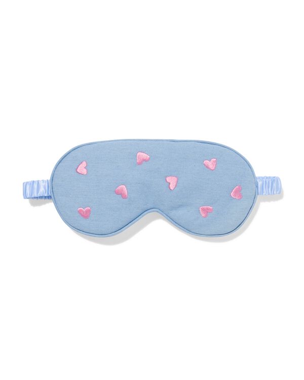 slaapmasker denim hartjes - 61104403 - HEMA