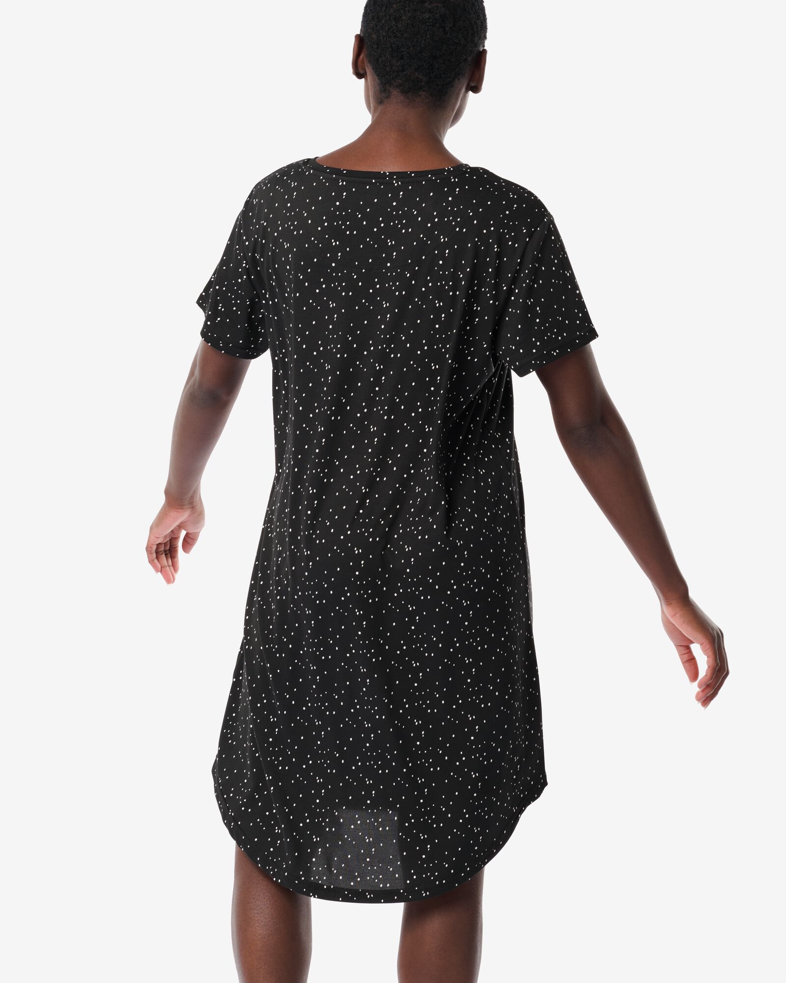 chemise de nuit femme micro noir XL - 23400337 - HEMA