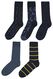 5er-Pack Herren-Socken, grafisch gemustert dunkelblau - 1000023409 - HEMA