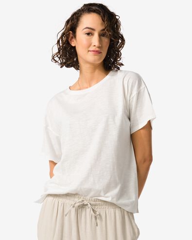 Damen-T-Shirt Dori  weiß XL - 36354674 - HEMA