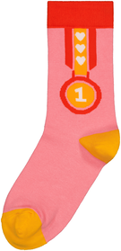 Socken, mit Baumwolle, Nummer 1 rosa rosa - 1000029358 - HEMA