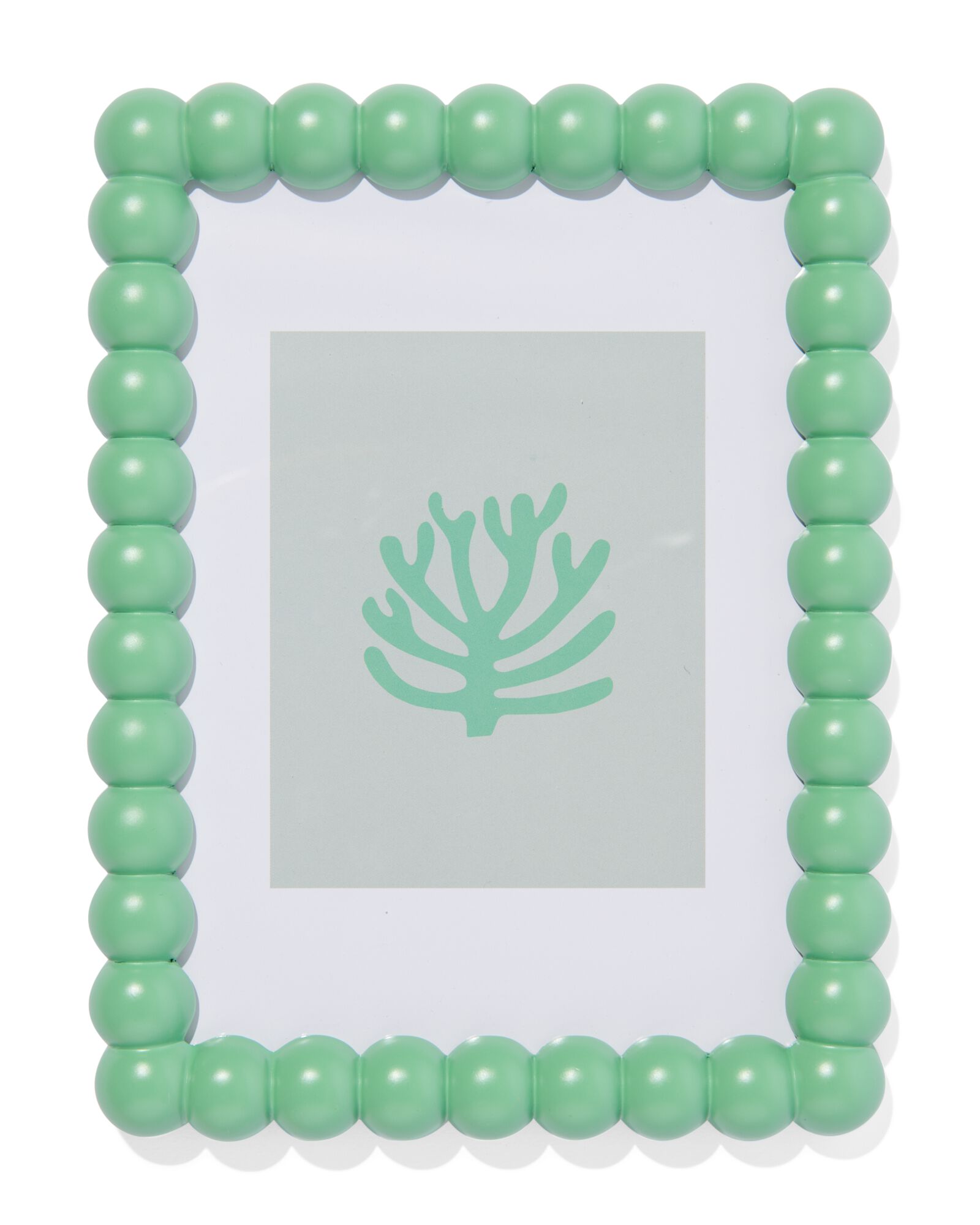 cadre photo 15x20 cm bois billes vert - 13640013 - HEMA