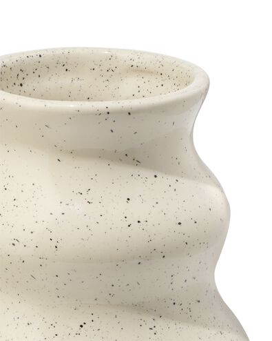 vaas ⌀16x24cm keramiek blob spikkel wit - 13326036 - HEMA