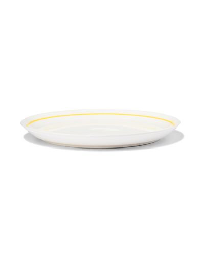Frühstücksteller, Ø 21 cm, Kombigeschirr, New Bone China, weiß-gelb - 9650027 - HEMA