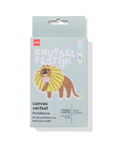 canvas verfset feestleeuw - 15900345 - HEMA