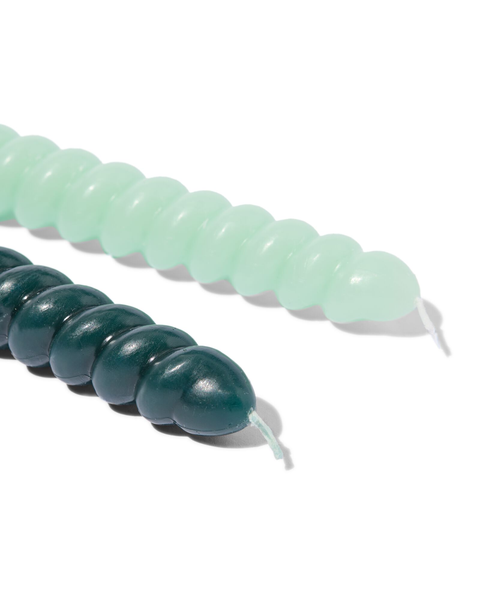 bougies torsad&eacute;es vertes 4 pi&egrave;ces  - 13506094 - HEMA