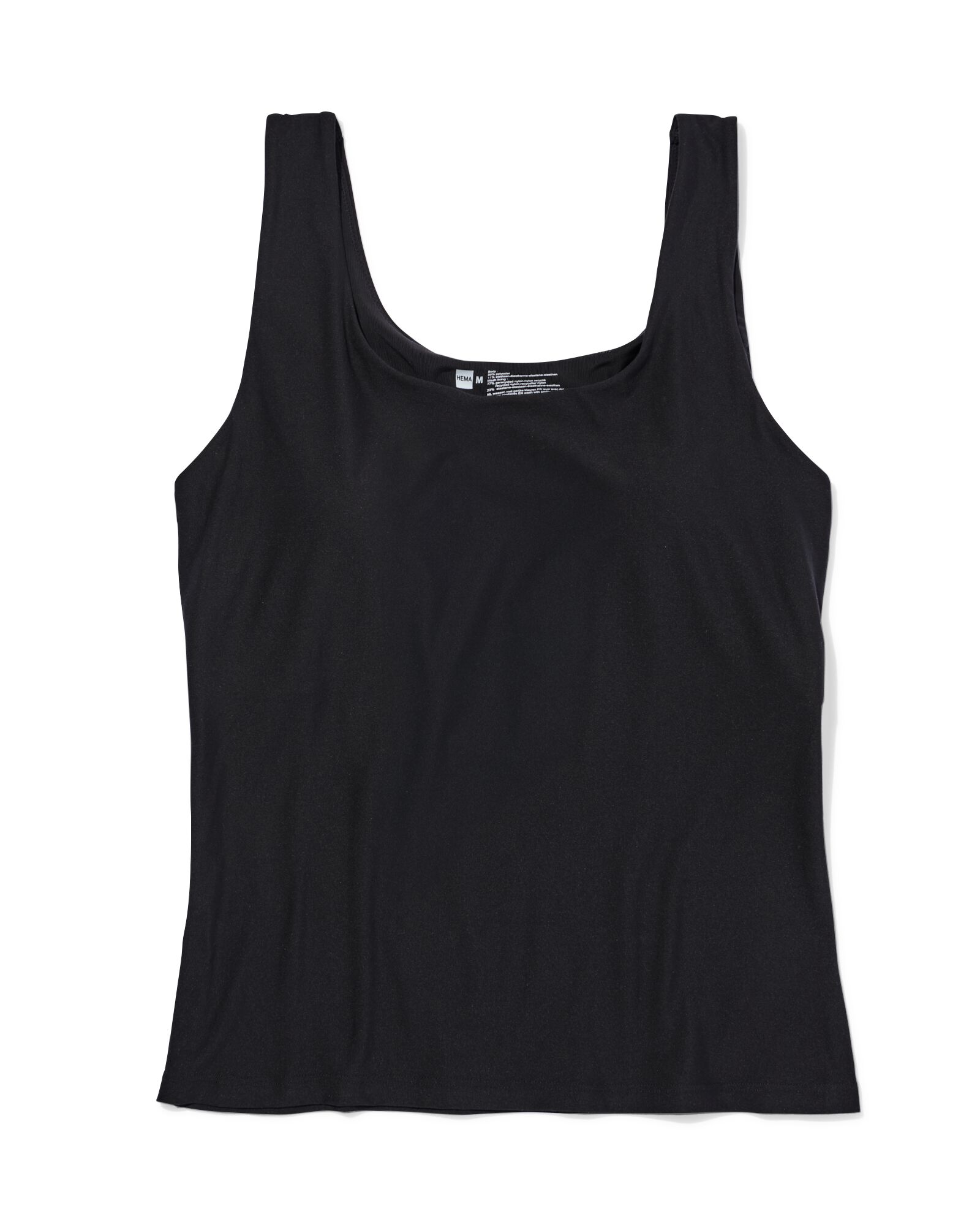 Damen-BH-Hemd mit integrierten Cups schwarz M - 19602783 - HEMA