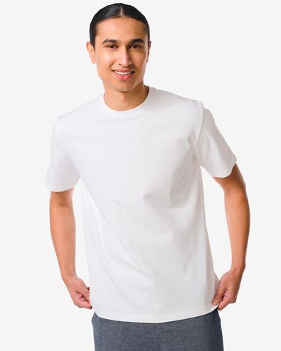 Herren-T-Shirt, Relaxed Fit, Rundhalsausschnitt grau M - 2114131 - HEMA