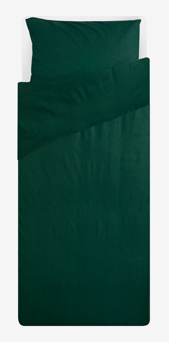 Bettwäsche, 140 x 220 cm, Soft Cotton, dunkelgrün dunkelgrün 140 x 220 - 5770053 - HEMA