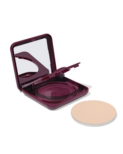 hervulbaar poederdoosje voor mattifying of bronzer poeder donkerrood - 11290408 - HEMA